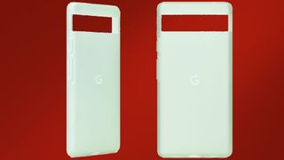Google Pixel 6a case on red background
