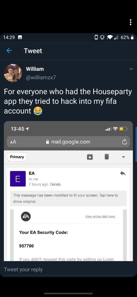 Houseparty hack hoax
