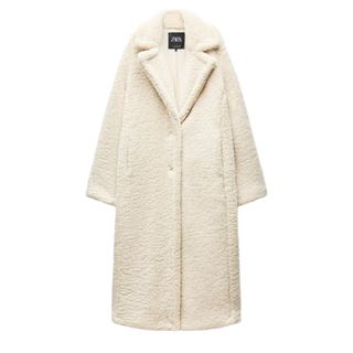 Zara Long Faux Shearling Coat