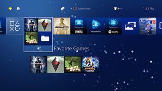 The PS4 menu interface