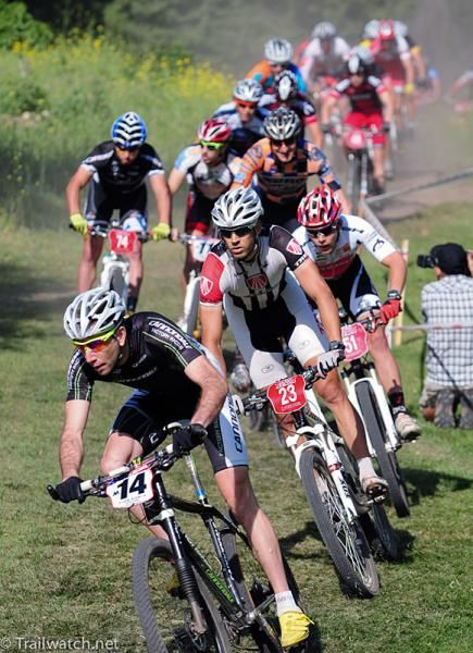 Jeremiah Bishop (Cannondale) wasted little time getting to the front of the race.