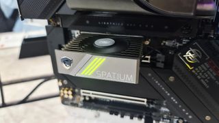 PCIe 5.0 SSD cooling on display at Computex 2023.