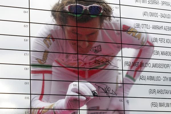 Filippo Pozzato (Katusha) signs in on stage 3