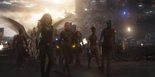 Lady Avengers (Gamora, Okoye, Wasp, Nebula, Mantis, Shuri) in Endgame final battle