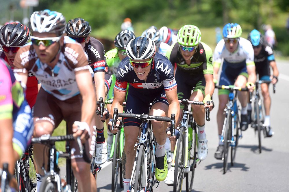 Sylvain Chavanel (IAM Cycling) int he stage 18 breakaway.