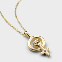 Awe Woman Power Charm Necklace