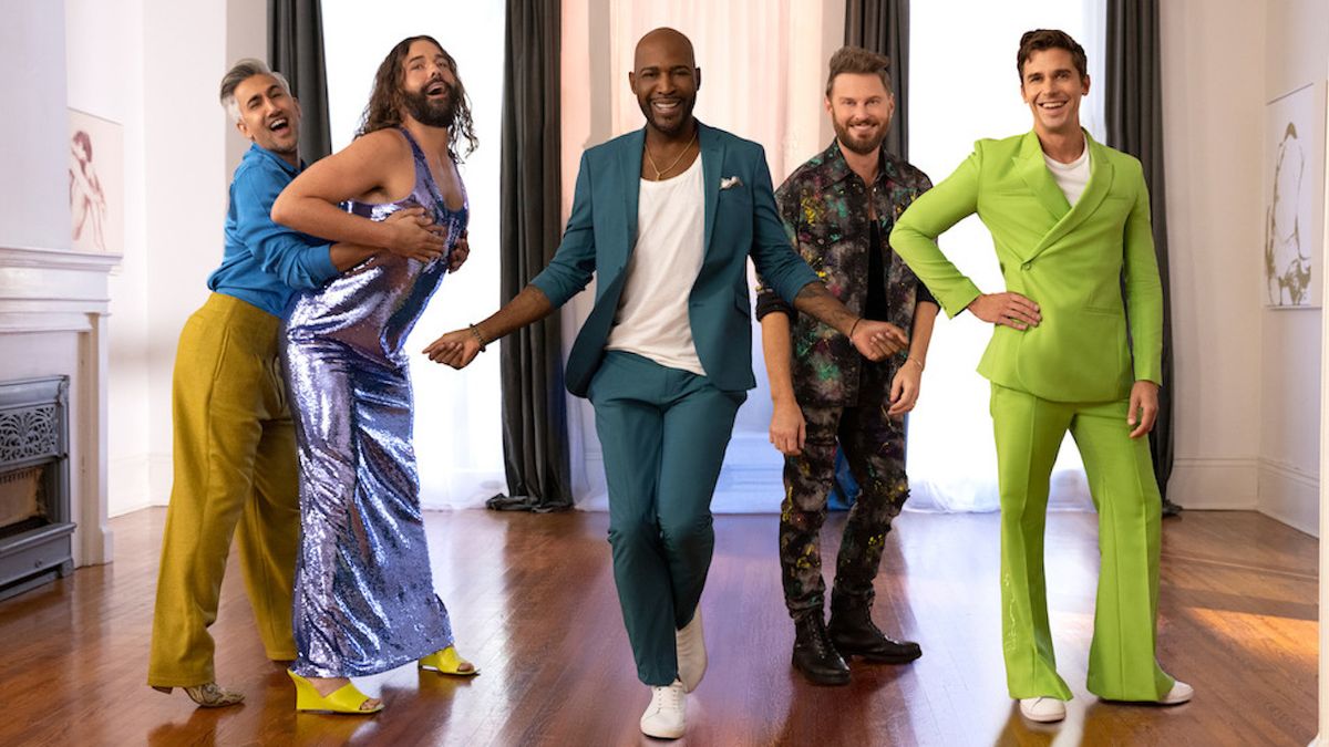 the Fab Five promotional image for 2022&#039;s Season 7 of Queer Eye