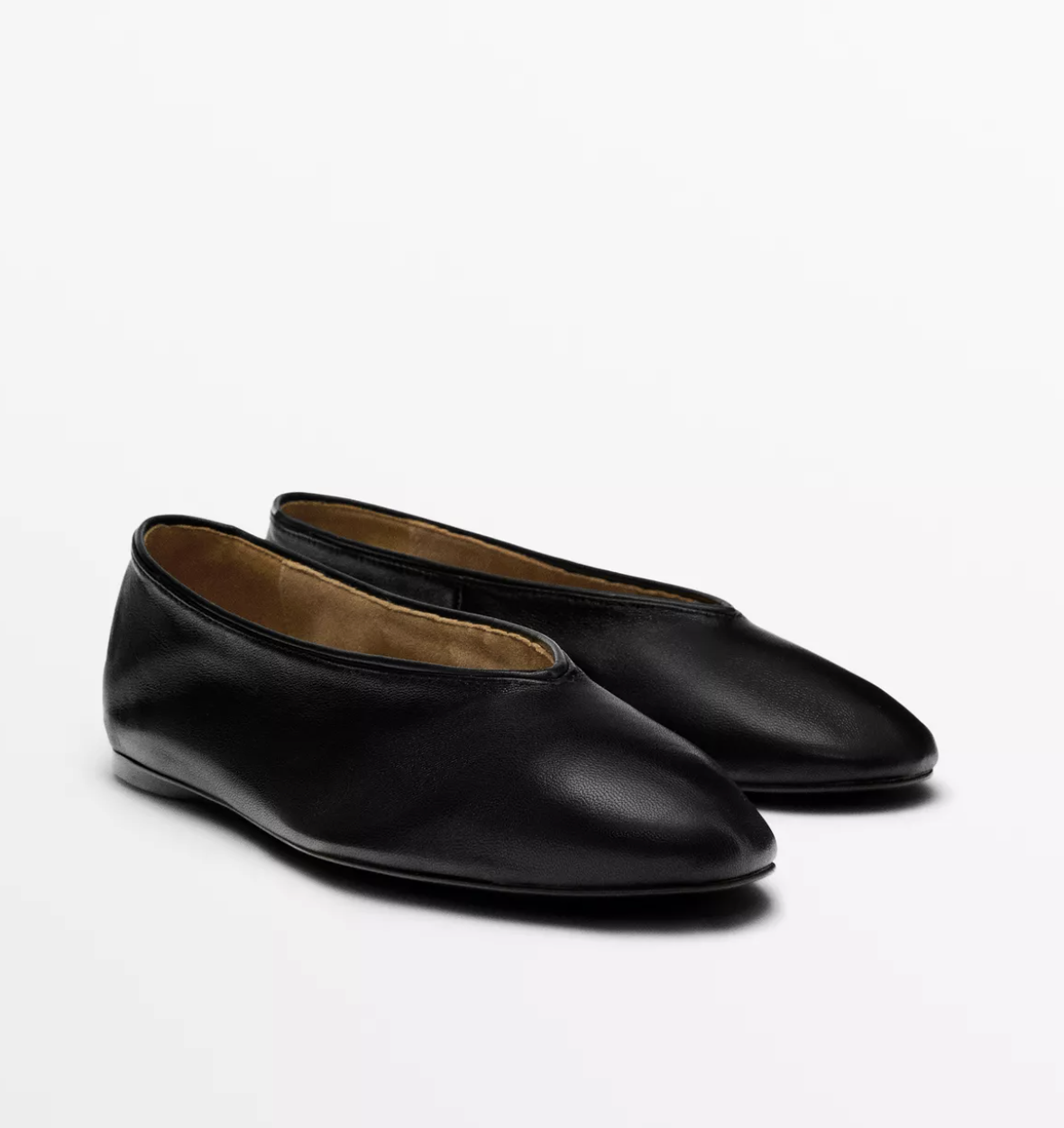 Massimo Dutti, Soft Leather Ballerinas