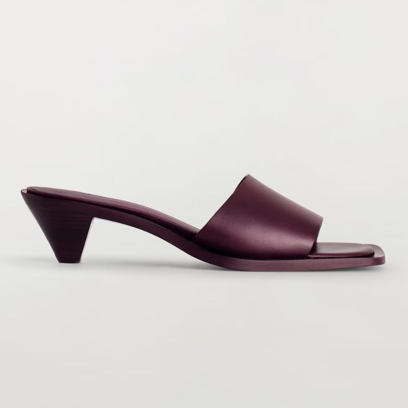 cone heeled mule