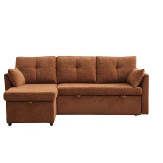 L-Shaped Modular Corduroy/Chenille Fabric Sofa