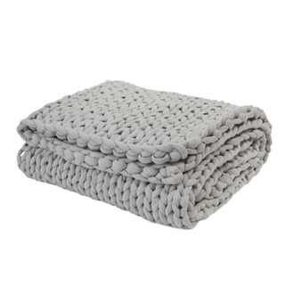 gray weighted throw blanket