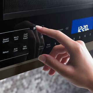 microwave with touchscreen buttons