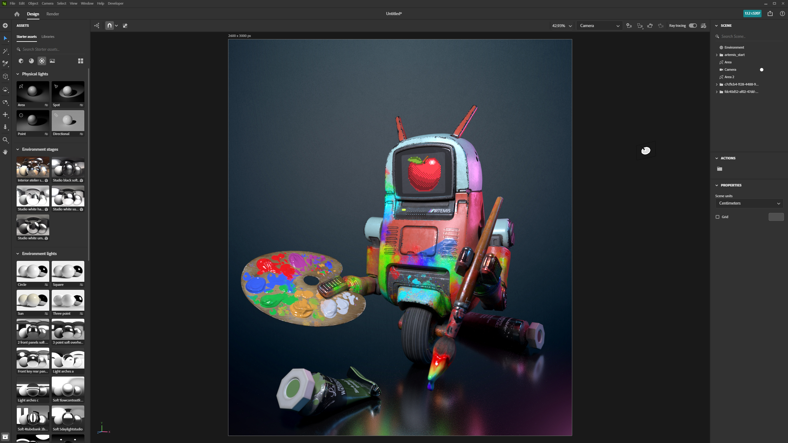 Vertex Week 2022: a robot covered in paint