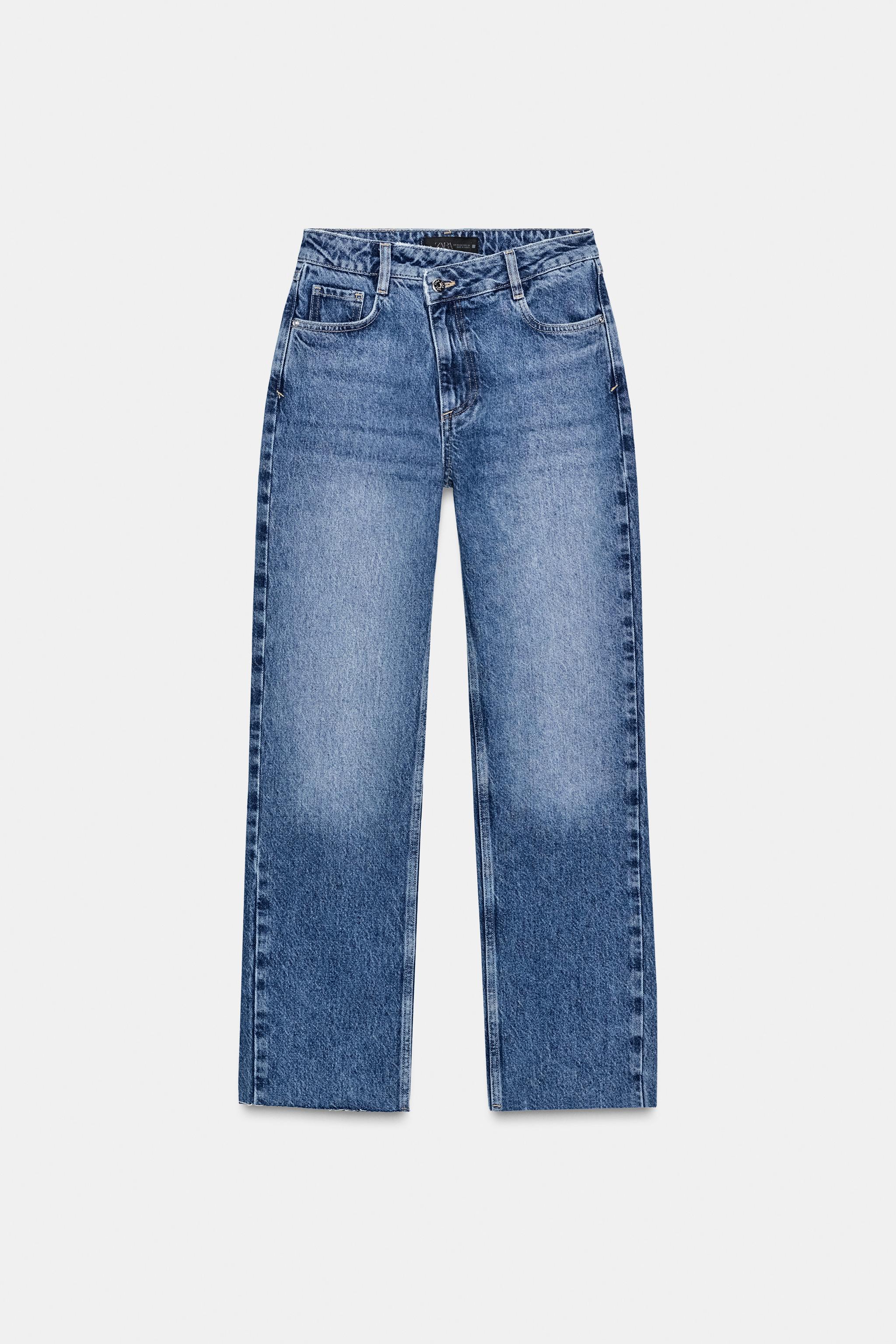 Z.09 Straight High Waist Crossed Waist Jeans