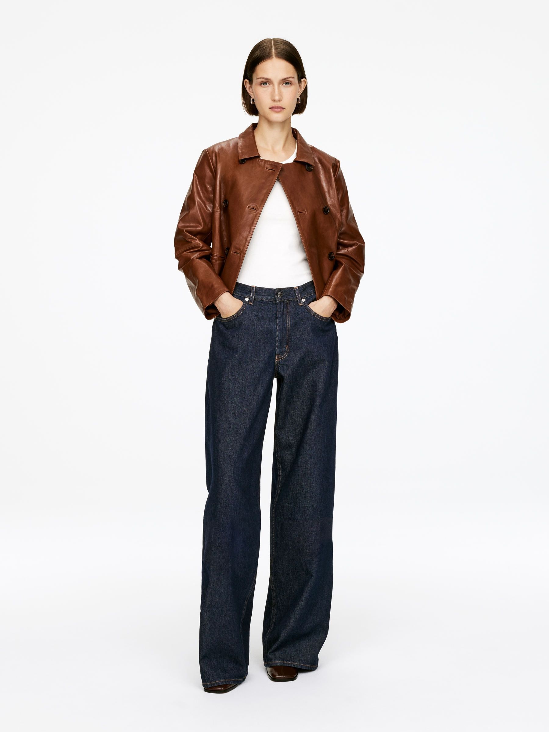 Cloud Loose Wide Jeans – Dark Blue – Women – Arket Gb