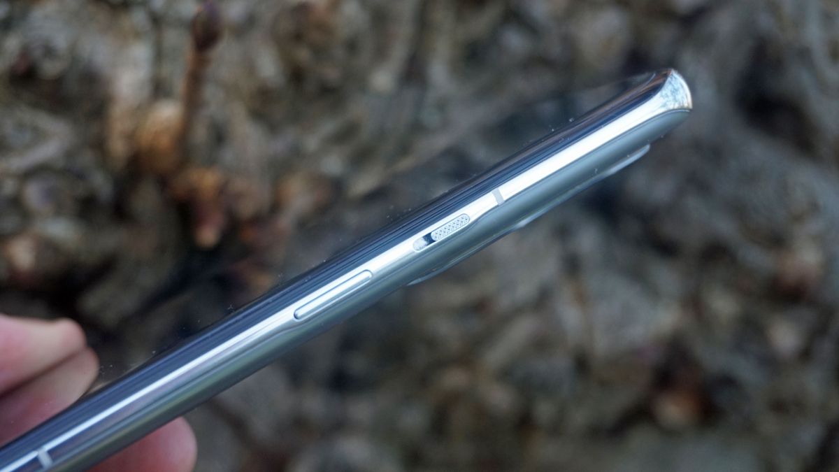 A OnePlus 9 Pro viewed from the side