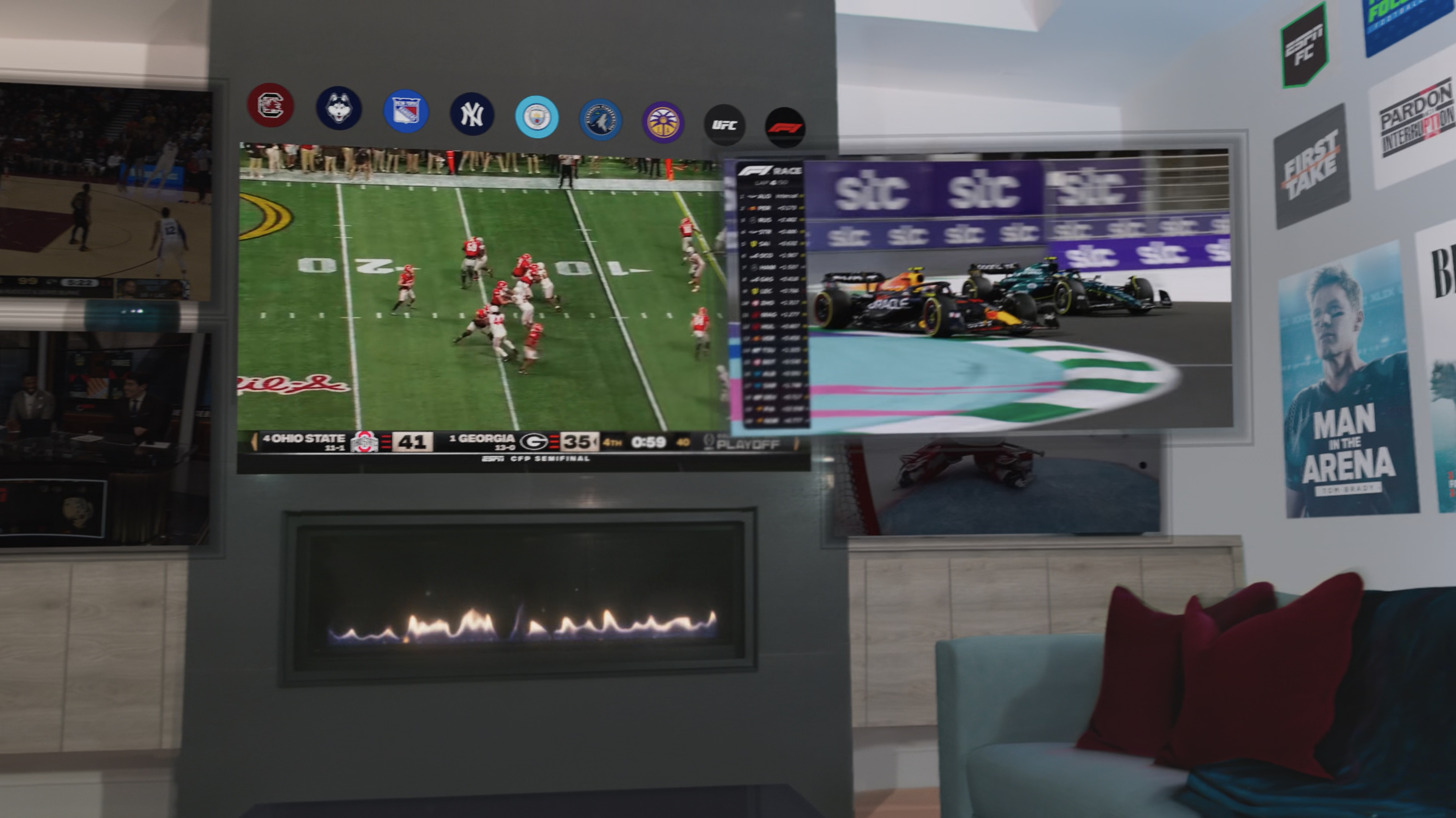 How the Vision Pro may display sports games virtually.