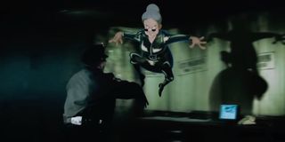 Granny doing Matrix move in Space Jam: A New Legacy