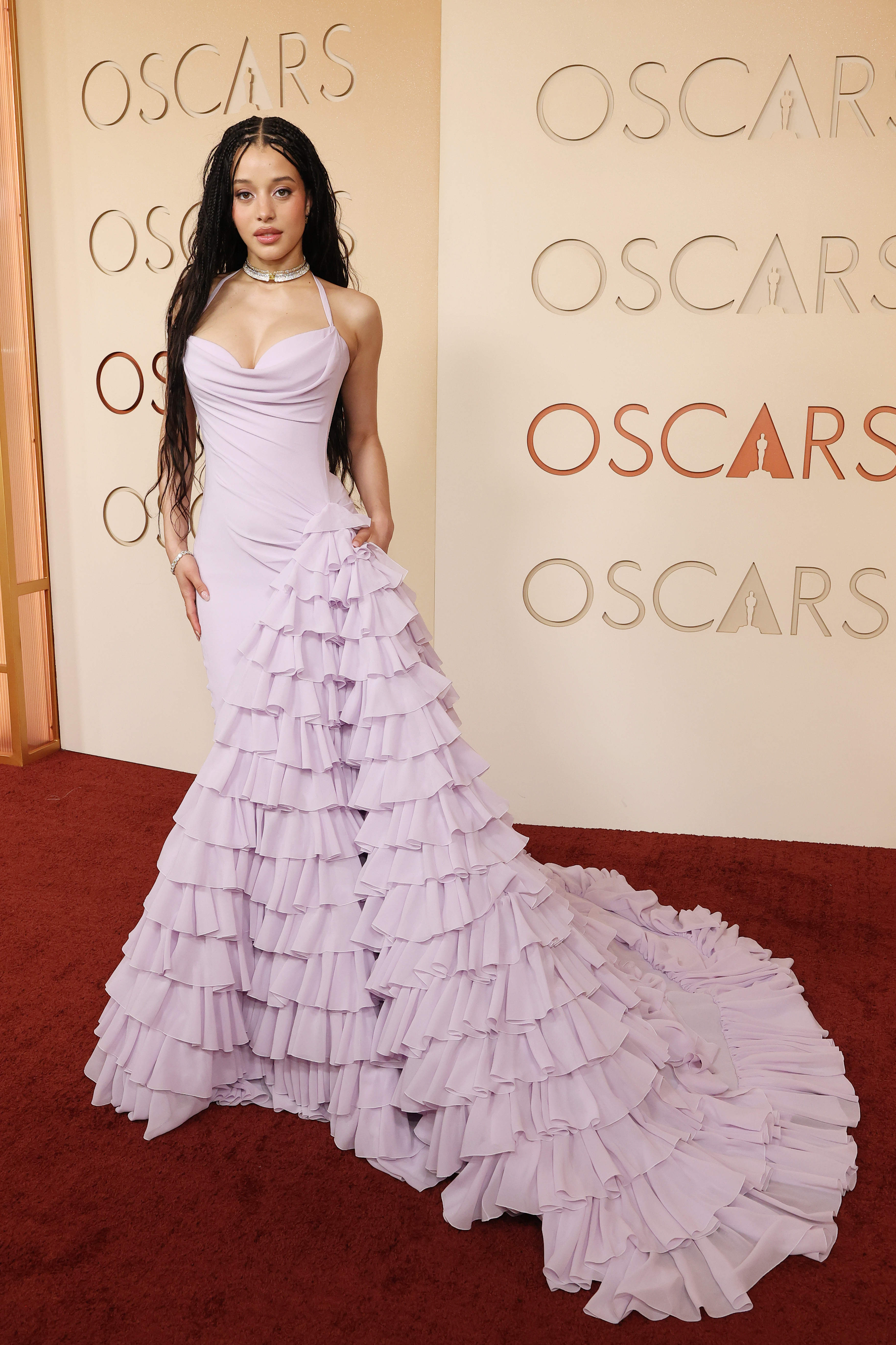 Chase Infiniti at the 2026 Oscars in custom Louis Vuitton