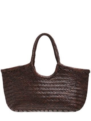 Big Nantucket Woven Leather Basket Bag - Dragon Diffusion - Women | Luisaviaroma