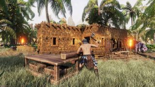 Conan Exiles' inventory system encourages you to trade in raw resources for lighter crafting materials.