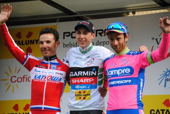 The final Volta a Catalunya podium: Rodriguez, Martin and Scarponi