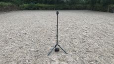 The Pivo set up in the arena with the tripod