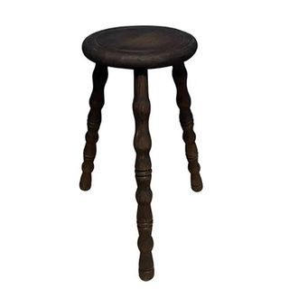 Dark wood french bobbin stool