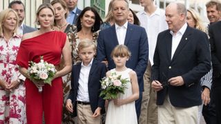 Princess Charlene of Monaco, Prince Jacques of Monaco, Princess Gabriella of Monaco and Prince Albert II of Monaco attend the traditional Monaco picnic on September 07, 2024