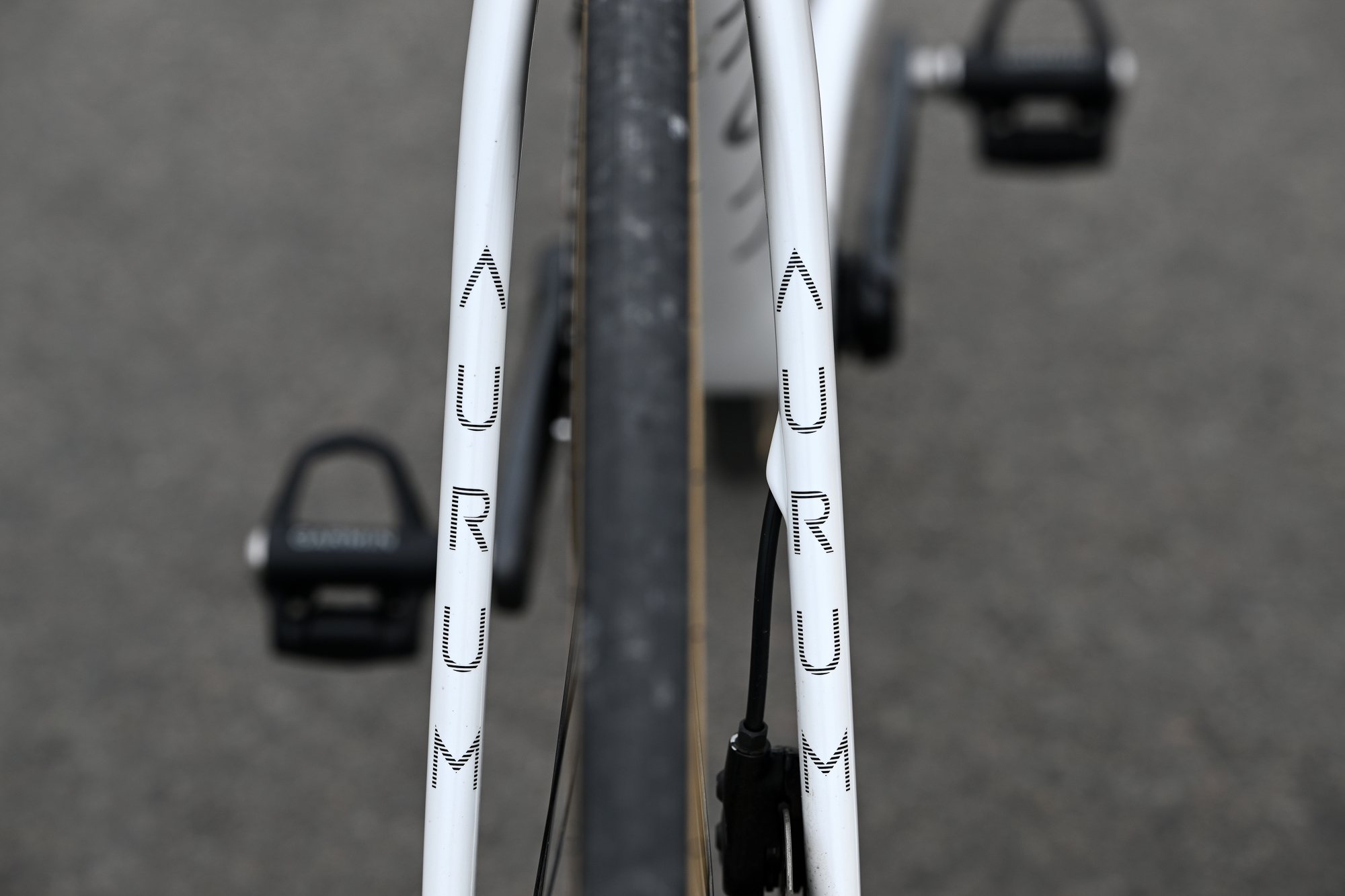 close up of the rear tyre on an Aurum Magma