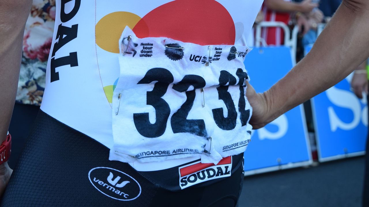 Riders' race numbers began to get tired after a few stages