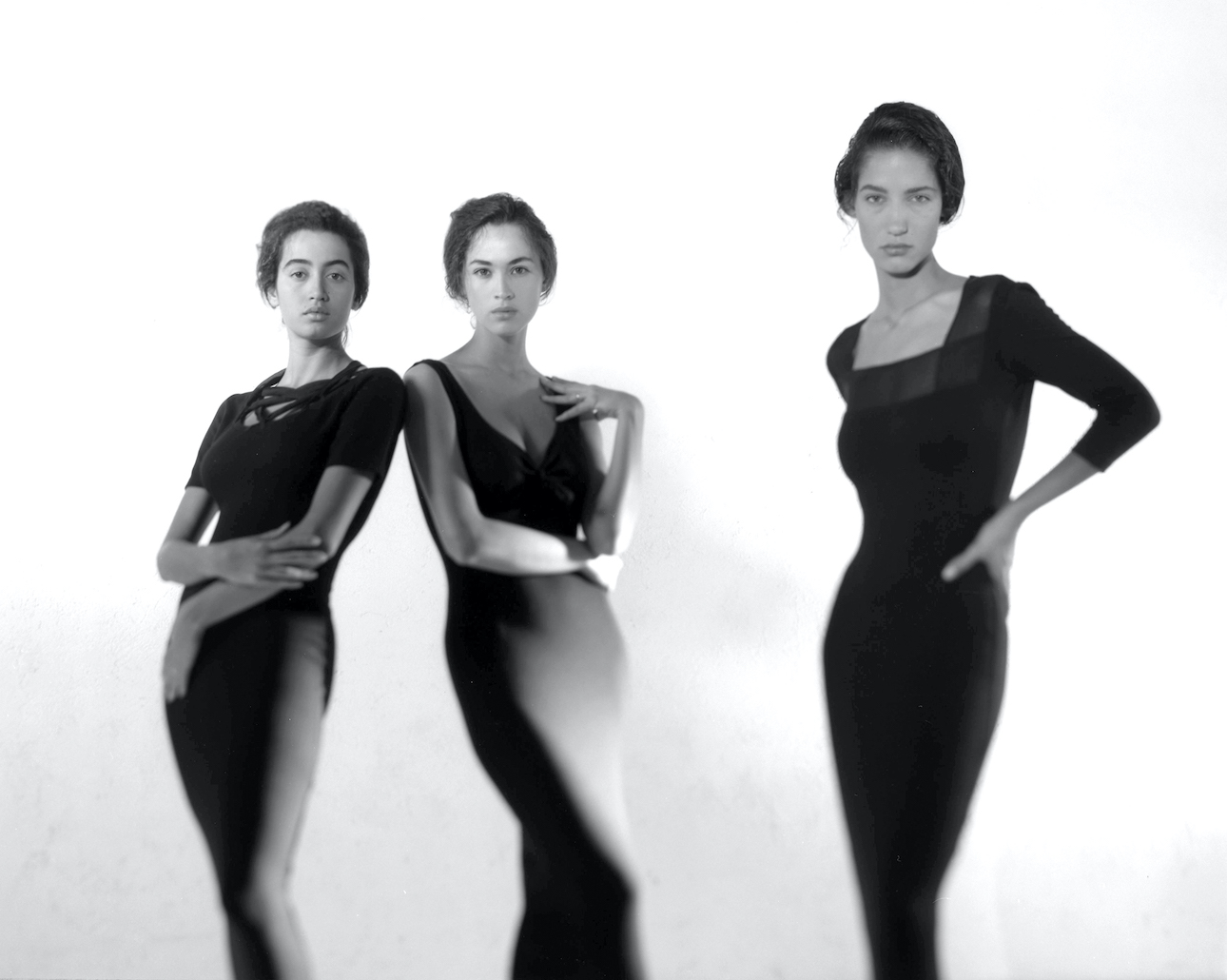 Three models in Dolce &amp;amp; Gabbana fashion image
