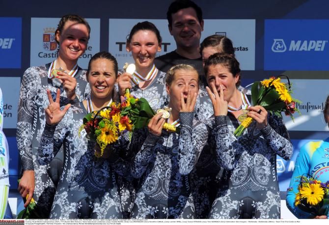 Specialized-lululemon on the podium at Worlds