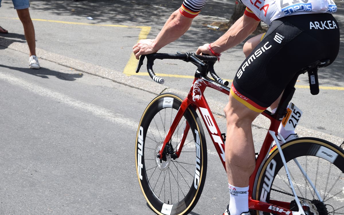 Andre Greipel has a custom painted BH G8 Disc, featuring his famous gorilla logo on the head tube cluster