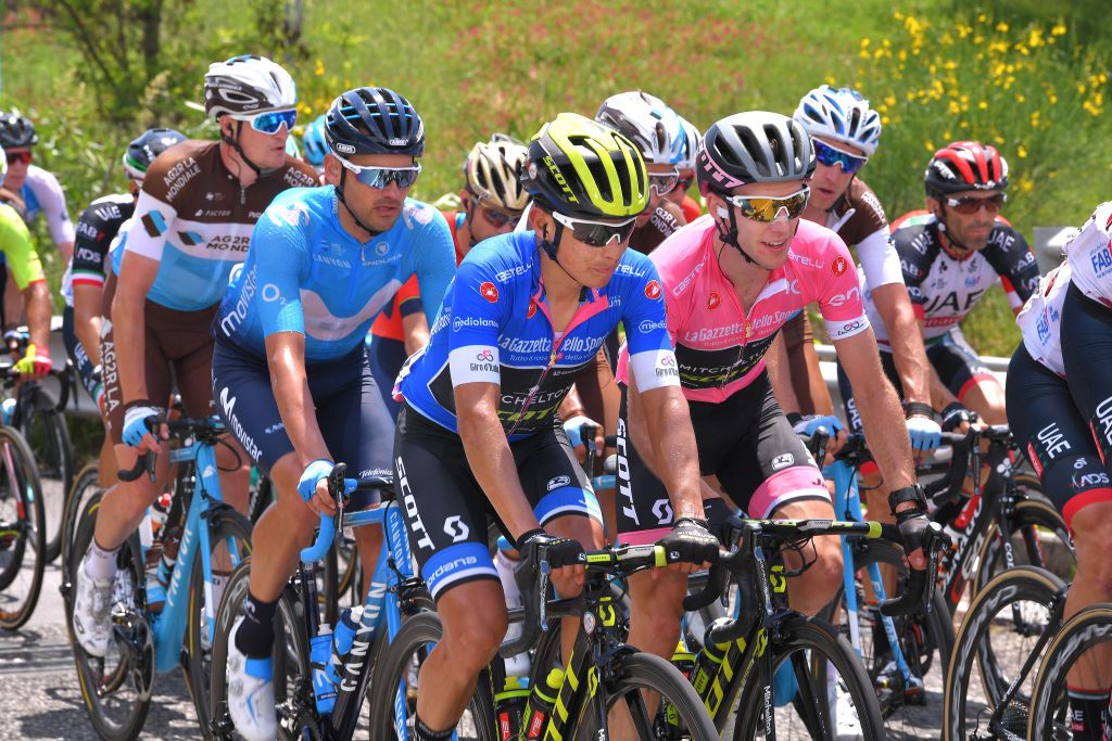 Esteban Chaves and Simon Yates in the peloton