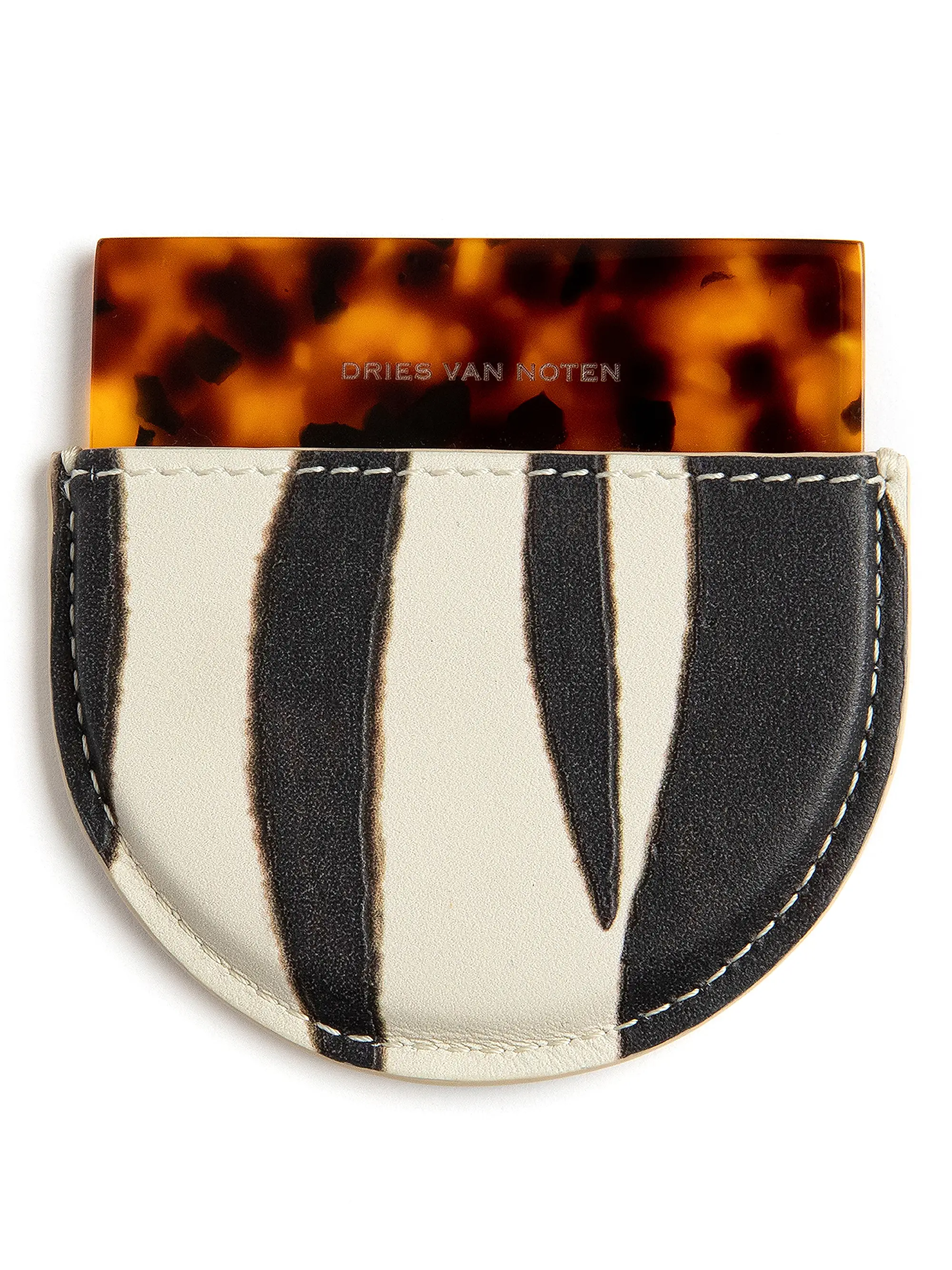 Tortoise Shell Mirror &amp;amp; Leather Case
