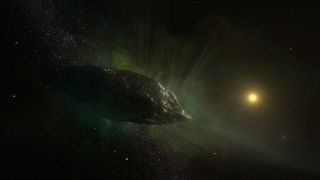 A visualization of the interstellar comet 2I/Borisov.