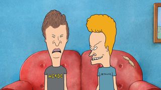 Beavis and Butt-Head sit on the sofa in the new Paramount+ show