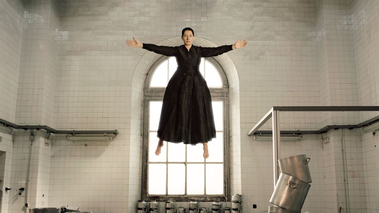 A still from Marina Abramović&#039;s video &#039;The Kitchen – Levitation&#039; (detail), 2009 