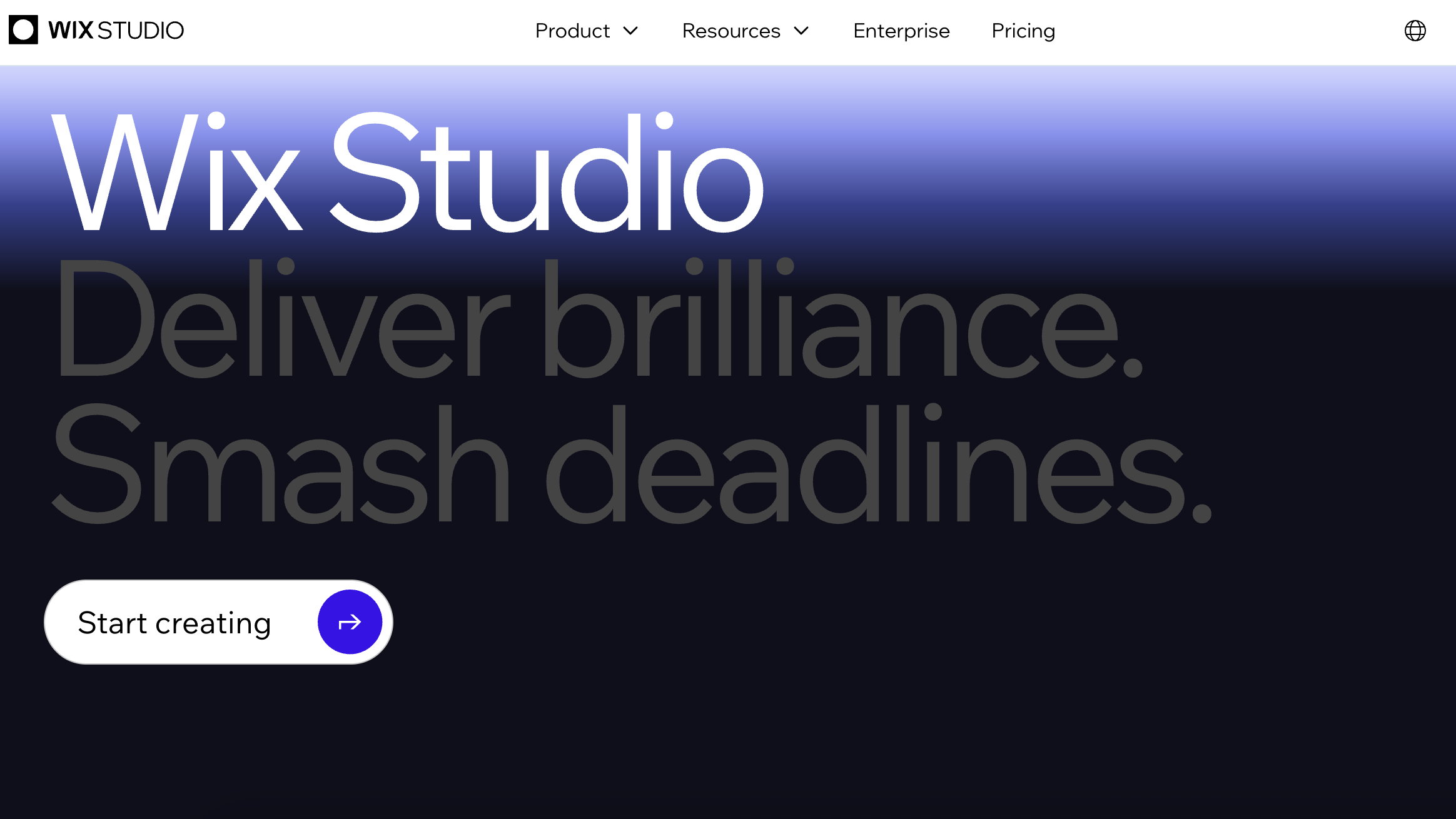 Screengrab of setup in Wix Studio