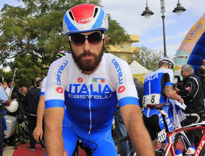 Luca Paolini (Katusha) races with the Italian national team