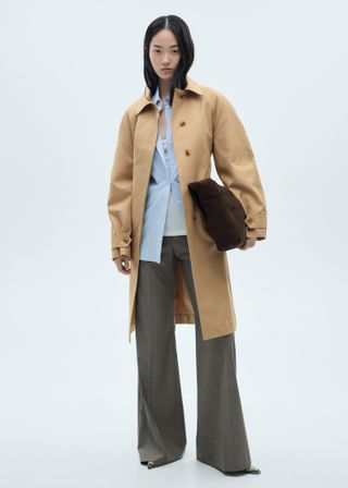 Cotton Trench Coat With Belt - Women | Mango Usa