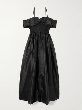 Cordelia Cold-Shoulder Taffeta Gown