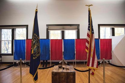 A polling place in New Hampshire.