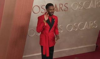 Colman Domingo in red on Oscars 2025 red carpet