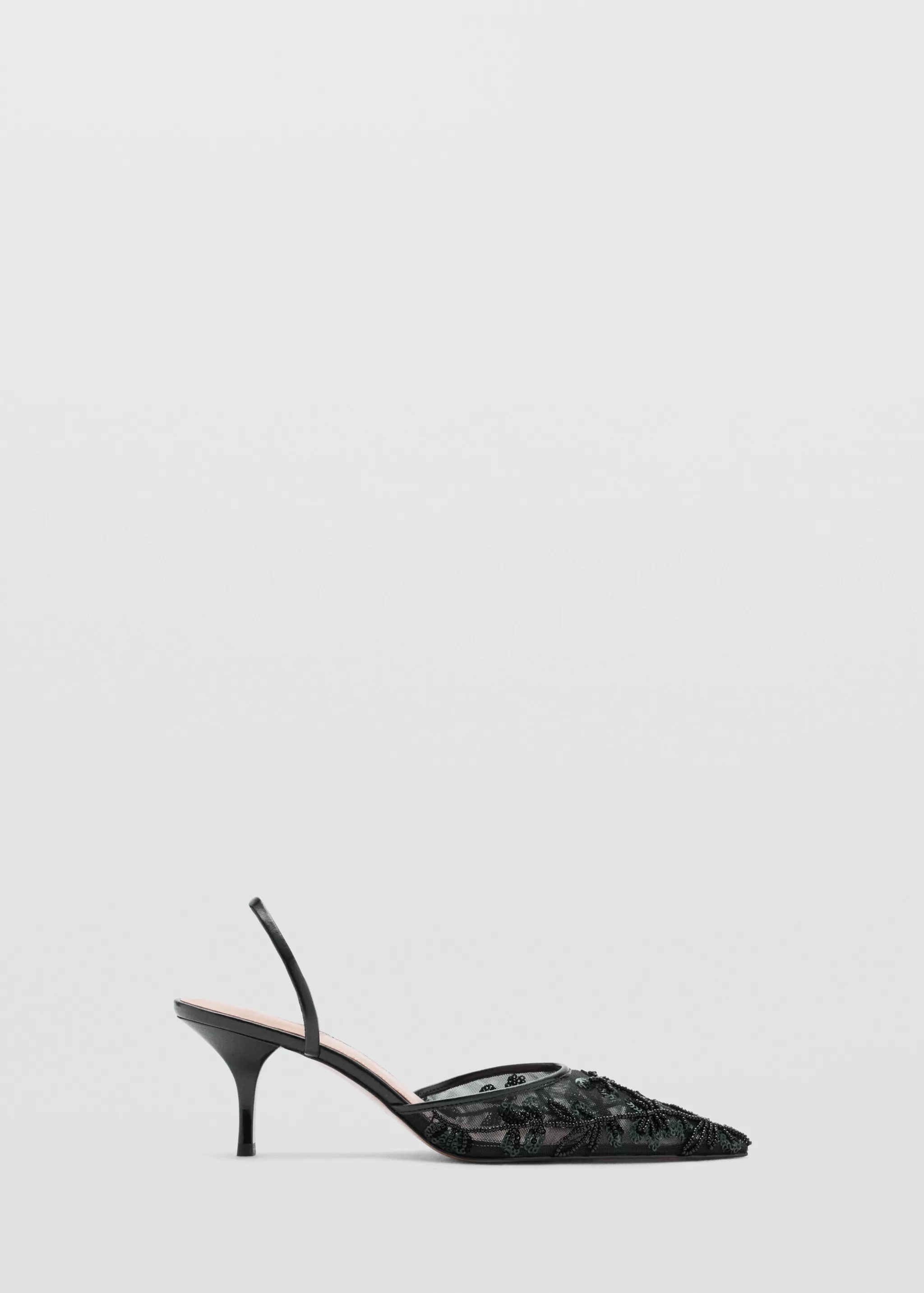 Kitten-Heel Shoes Embroidered With Sequins - Women | Mango United Kingdom