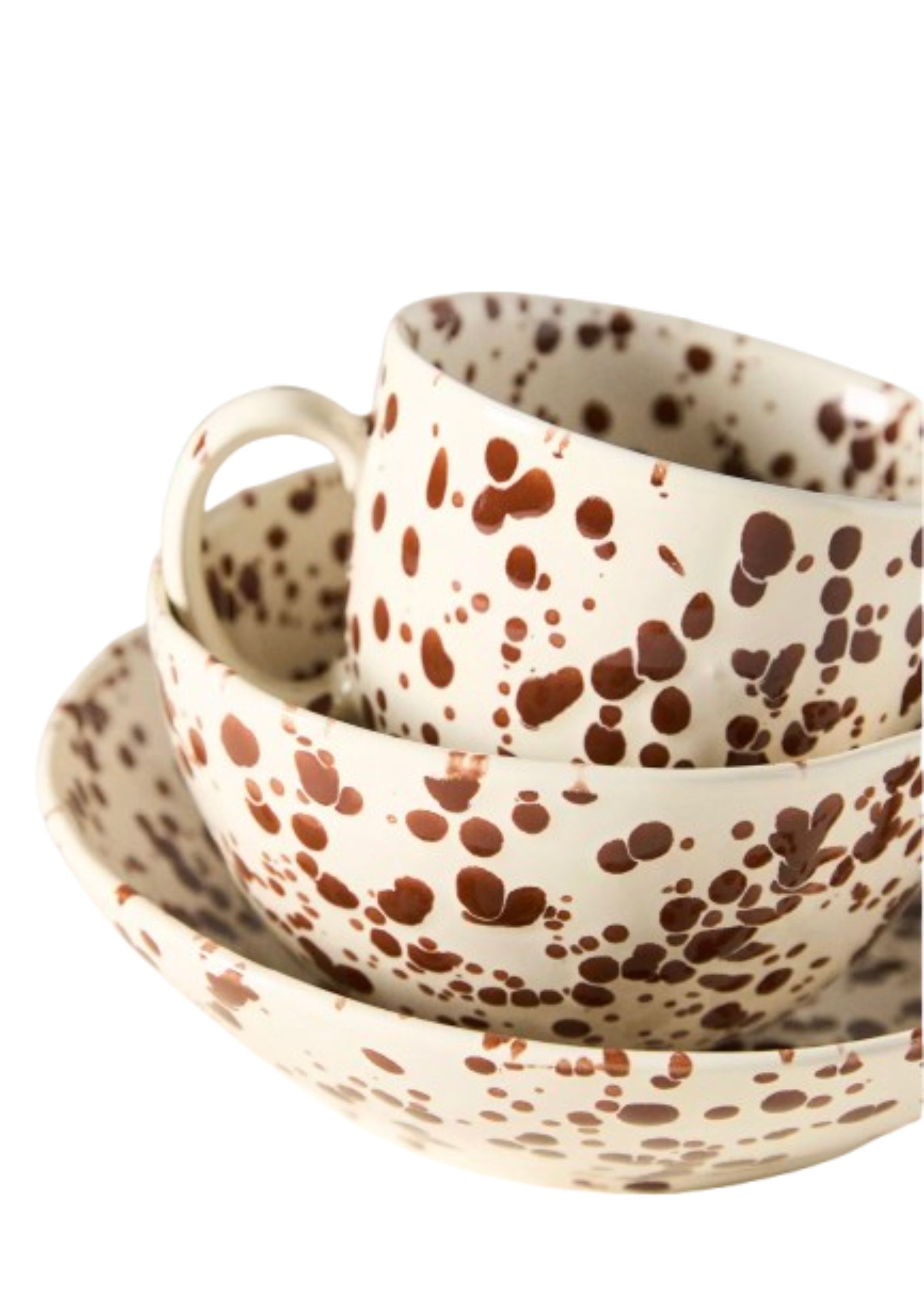 Splatter Portuguese Stoneware Cereal Bowl
