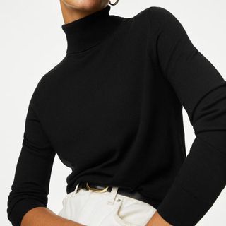 M&S black turtle neck jumper