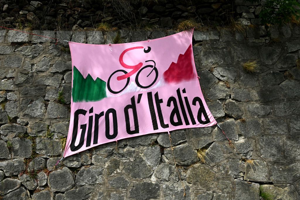 APRICA ITALY MAY 24 Decoration during the 105th Giro dItalia 2022 Stage 16 a 202km stage from Sal to Aprica 1173m Giro WorldTour on May 24 2022 in Aprica Italy Photo by Tim de WaeleGetty Images