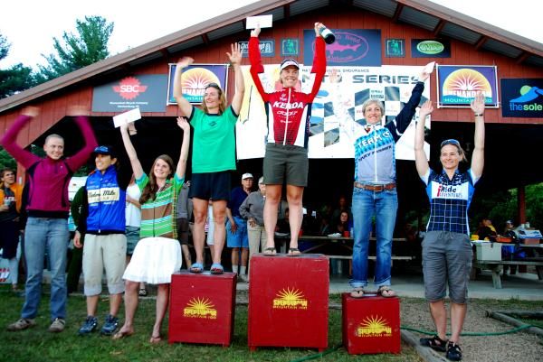 Shenandoah Mountain 100 women's podium
